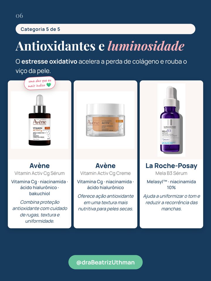 Antioxidantes para a pele na menopausa